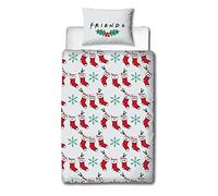 Friends Officially Licensed Duvet Cover Set Holly Design | Reversible 2 Sided Bedding Duvet Cover Official Merchandise Including Pillow Case (Single)