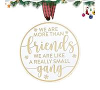 Friends Ornaments for Christmas Tree, Wooden Friendship Decorations for Best Friends