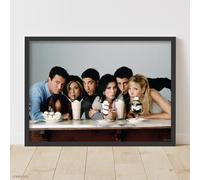 Friends Print - Group Milkshake Photo Poster Wall Art (42cm x 59.4cm - A2)