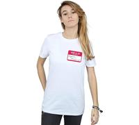 Friends Regina Phalange Name Tag Cotton Boyfriend T-Shirt In White White