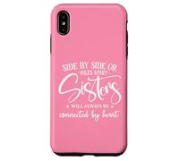Friends Side By Side Miles Apart Sisters Connected by Heart Case for iPhone XS Max