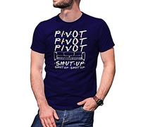 Friends Sitcom Series Sofa Pivot Shut Up Men's Navy Blue T-Shirt Size L