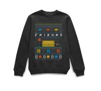 Friends Sofa Knit Christmas Jumper - Black - XXL