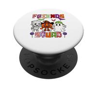 Friends Squad Halloween Group Carved Pumpkin Boo Ghost Mummy PopSockets Adhesive PopGrip