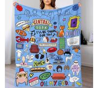 Friends Super Soft Blanket Cozy 3D Printed TV Show Black Flannel Throw Blankets Sherpa Blankets for Kids Adults Gifts For Outdoor Travel Bedroom Living Room 60x80inch(150x200cm)