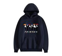 Friends Sweatshirt For Women Tv Show Christmas Thanksgiving Sweatshirt Fall Long Sleeves Crewneck hoodie Tops, Navy Blue a, Medium
