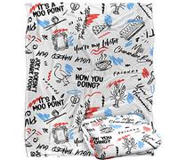FRIENDS Tag Lines Officially Licensed Silky Touch Super Soft Throw Blanket 152 x 127 cm