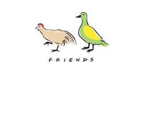 Friends The Chick And The Duck Men's T-Shirt - White - 3XL