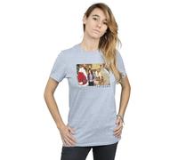 Friends The Holiday Armadillo Cotton Boyfriend T-Shirt In Grey Grey