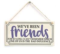 Friends Too Long to Know the Bad Influence Sign, Vintage Frame