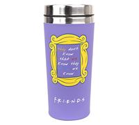 FRIENDS Travel Mug - 450ml/15.5oz - BPA Free Double Wall Stainless Steel Thermal Insulated - Temperature Control for Up to 8 hrs Central Perk Gift for Women