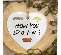 Friends Tv Show How You Doin Quote Ceramic Heart Shape Plaque Gift Sign cr113