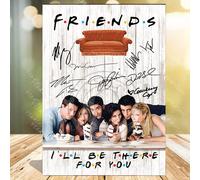 Friends TV Show I will be there for you FRIENDS TV SHOW CAST SIGNED Sign-Plaque (13 * 19 cm)
