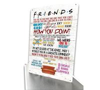 Friends TV Show Quotes Metal Sign, Rustic Wall Mount Decoration, Rectangular, 20 x 30 cm