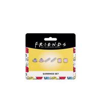 Friends TV Show Set of 3 Earring Studs; Frame, Coffee Cup, & Logo, One Colour One Colour
