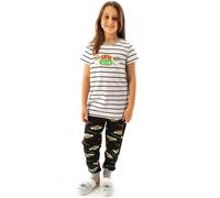 Friends Unisex Kids White Central Perk Logo Placement & All-Over Print Short Sleeve Long Leg Pyjama Set - 10-11 Years
