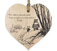 Friends Until Forever - Hanging Wooden Heart Sign Plaque Thank you Gifts for Friends - Light Wood Hearts Signs, Thank You Teacher Gifts, Thank You Plaque, Teacher Leaving Present