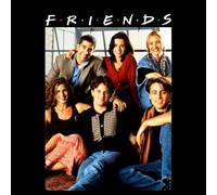 Friends Vintage Character Shot Men's T-Shirt - Black - 5XL