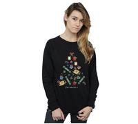 Absolute Cult Friends Women's Christmas Tree Sweatshirt Black XX-Large