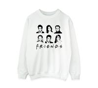 Friends Women's Faces Logo Sweatshirt in White | Size: Small Friends White S