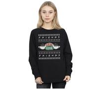 Friends Women's Fair Isle Central Perk Sweatshirt in Black | Size: Small Friends Black S