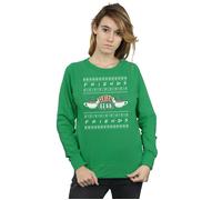 Friends Women's Fair Isle Central Perk Sweatshirt in Green | Size: Medium Friends Green M