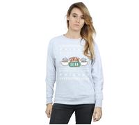 Friends Women's Fair Isle Central Perk Sweatshirt in Grey | Size: Medium Friends Grey M