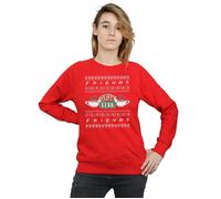 Friends Women's Fair Isle Central Perk Sweatshirt in Red | Size: 2XL Friends Red 2XL