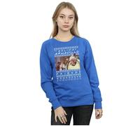 Friends Women's Fair Isle Holiday Armadillo Sweatshirt in Blue | Size: Small Friends Blue S