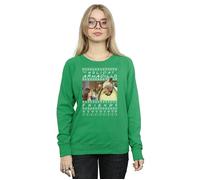 Friends Women's Fair Isle Holiday Armadillo Sweatshirt in Green | Size: XL Friends Green XL