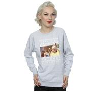Friends Women's Fair Isle Holiday Armadillo Sweatshirt in Grey | Size: Large Friends Grey L