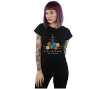 Friends Women's Fountain & Umbrellas Cotton T-Shirt in Black | Size: 2XL Friends Black 2XL