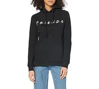 FRIENDS Women's Friends Titles Hoodie, Black (Black Blk), S
