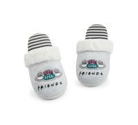 Friends Womens Grey Central Perk Mule Slippers - 7-8 UK