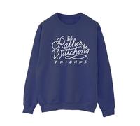 Friends Women's I´d Rather Be Watching Sweatshirt in Navy | Size: Large Friends Navy L