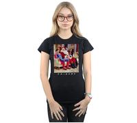 Friends Women's Superman & Santa Cotton T-Shirt in Black | Size: Medium Friends Black M