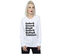 Friends Women's Surnames Text Sweatshirt in White | Size: Medium Friends White M