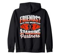 Friends You Mean Sparring Partners Boxing Partner Sparring Zip Hoodie