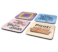 FRIENDS Zitate Unisex Standard Cork Coasters,Purple / Blue / Pink