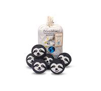Friendsheep 6 Pack XL Organic Premium Reusable Wool Dryer Balls Cruelty Free Handmade Fair Trade No Lint Fabric Softener Grey Sloth - Sloth Squad