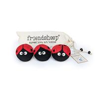 Friendsheep Wool Dryer Balls, Organic Reusable Fabric Softener Alternative for Laundry, Handmade, Fair Trade, Hypoallergenic, Eco-Friendly, Plastic-Free (3 Pack XL - Ladybug)