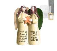 'Friendship Angel Figurine Decorative Figurines | Sentimental Angel Figurine for Sisters and Best Friends Ideal for Memorial Keepsake or Thoughtful Home Decorations for