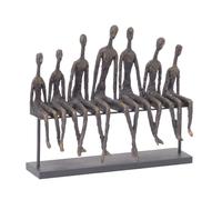 Friendship Bench Sculpture Libra Interiors Bronze One Size