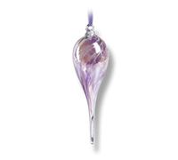 Friendship Birthstone Gem - Handmade Hanging Glass Decoration - June Birthday - Pearl Moonstone - Drop Design - 20 cm
