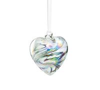 Friendship Birthstone Heart - Handmade Hanging Glass Birth Gem - April Birthday - Diamond Shades - 8 cm