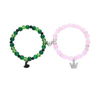 Friendship Bracelet,1 Pair Of Evil Bracelets,Crown Witch Wicked Hat Long Distance Bracelets,Wicked Gifts,Wicked Merchandise,Rhinestone Matching Bracelet for Dating, Anniversaries, Birthdays