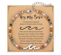 Friendship Bracelet Girls Wave Bracelet BFF Bracelets Colorful Beads Gift Friend Special Birthday Bracelet School Girl Adjustable Bracelet Friendship Friends Birthday Girls Boys