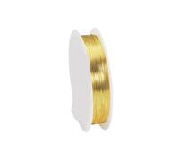 Friendship Bracelet Jewellery 1Roll Gold Color Copper Wire 0.2/0.3/0.4/0.5/0.6/0.7/0.8/1.0mm Beading Cord for Jewelry Making Accessories Wholesale(Gold,0.7mm x 4m)