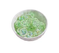 Friendship Bracelet Jewellery 30pcs Five-Pointed Star Round Bead Resin Mobile Chain Material Beaded Loose Keychain Pendant Accessories(Green)