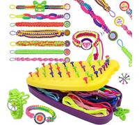 Friendship Bracelet Making Kit, Arts and Crafts Toys Kids DIY Creative String Bracelet, Craft Kits for Girl Boy Age 6 7 8 9 10 11 12 Year Old, Christmas Birthday Party Gifts Travel Activity Set